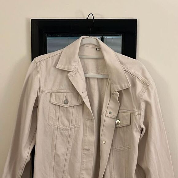 Cream Denim Jacket - Picture 1 of 3